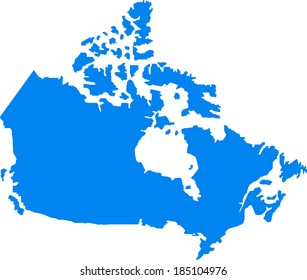 Canada Vector Map Stock Vector (Royalty Free) 185104976 | Shutterstock