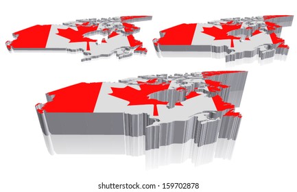 Canada Vector Map 3d