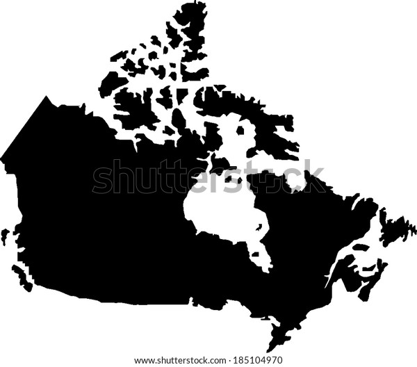 Canada Vector Map Stock Vector (Royalty Free) 185104970 | Shutterstock