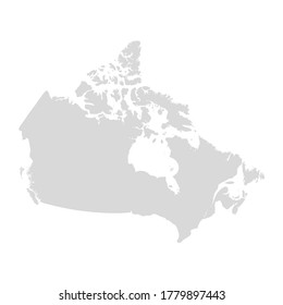 Canada vector map state. Canada territory map country border