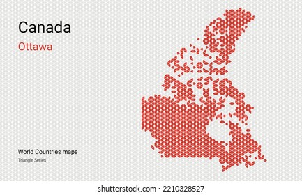 Canada vector map. Triangular pattern