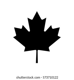 Canada Vector Symbol,Maple Leaf Vector Icon.Black