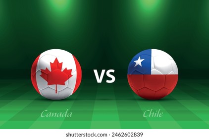 Canadá vs Chile marcador de fútbol transmitido Plantilla América torneo 2024