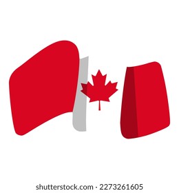 canada waving flag isolated illustration for national event or independence day