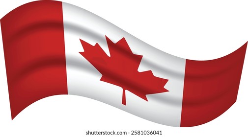 Canada wavy flag Canadian waving flag vector illustration