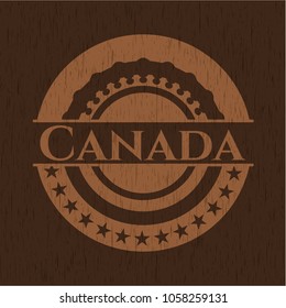 Canada wooden emblem