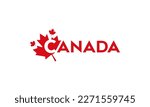 Canada word simple typography logo
