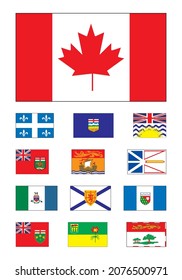 Canada World Flags Vector Set