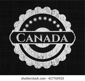 Canada written on a chalkboard