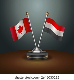 Tabela do Canadá e do Iêmen sinaliza relação com plano de fundo gradiente