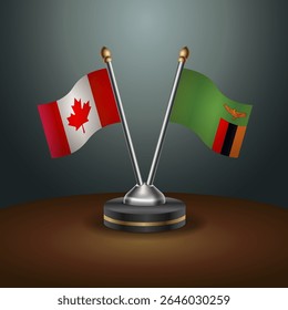 Tabela do Canadá e da Zâmbia sinaliza relação com plano de fundo gradiente