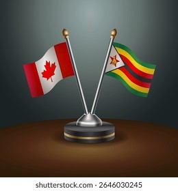 Tabela do Canadá e do Zimbábue sinaliza relação com plano de fundo gradiente