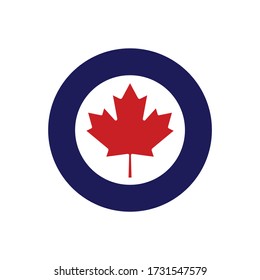 Canadian Air Force Roundel. Military Symbol. Vector Illustration