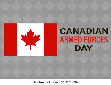Canadian Armed Forces Day. Maple leaf vector design. Greeting card, poster, banner concept.