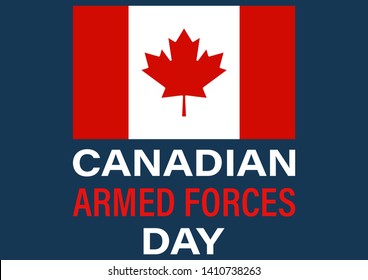 Canadian Armed Forces Day. Maple leaf vector design. Greeting card, poster, banner concept.