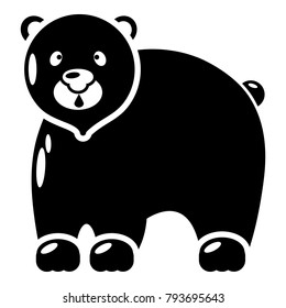 Canadian bear icon. Simple illustration of canadian bear vector icon for web