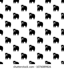 Canadian bear pattern vector seamless repeating for any web design