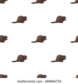 Canadian beaver. Canada single icon in cartoon style vector symbol stock illustration web.