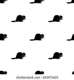 Canadian beaver. Canada single icon in black style vector symbol stock illustration web.