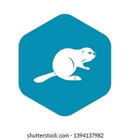 Canadian beaver icon. Simple illustration of Canadian beaver vector icon for web