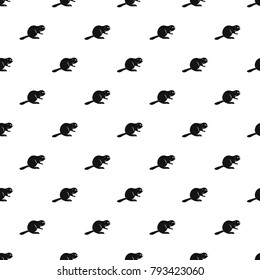 Canadian beaver pattern seamless in simple style vector illustration