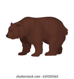 Canadian brown bear. Canada single icon in cartoon style vector symbol stock illustration web.