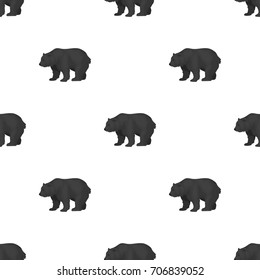 Canadian brown bear. Canada single icon in monochrome style vector symbol stock illustration web.