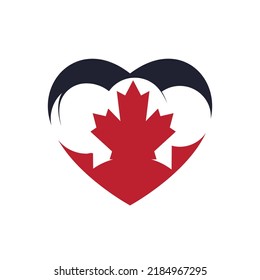 Canadian chef vector logo design template. Maple leaf with chef hat icon logo.	