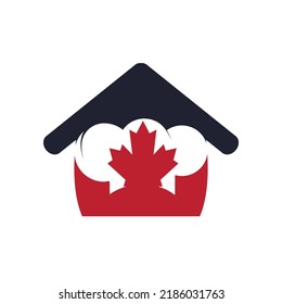 Canadian chef vector logo design template. Maple leaf with chef hat icon logo.	