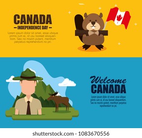 canadian culture set icons