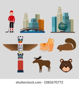 canadian culture set icons