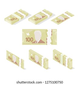 Canadian Dollar Banknote Vector Illustration