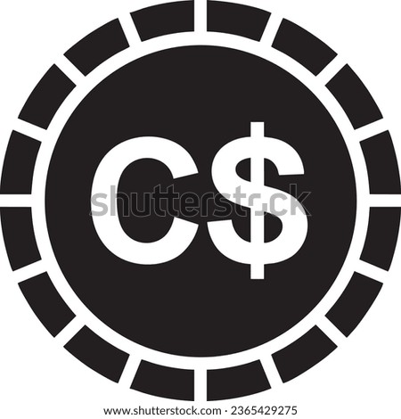 Canadian Dollar black vector quality files 