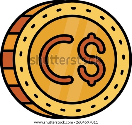Canadian dollar Line vector Icon Design