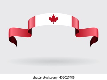 Canadian flag background. Vector illustration.