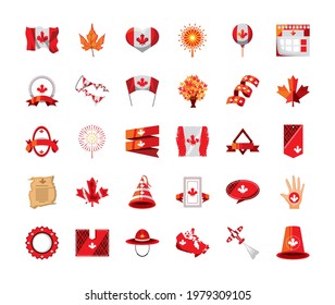 canadian flag balloon heart ribbon leaf