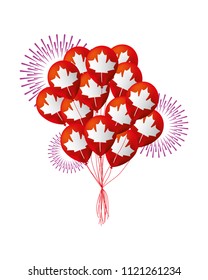 canadian flag in balloons decoration