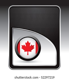 Canadian flag black checkered background