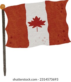 canadian flag for canadian day illustration vector