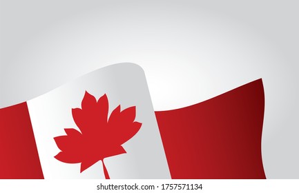 Canadian flag design, Happy canada day holiday and national theme Vector illustration