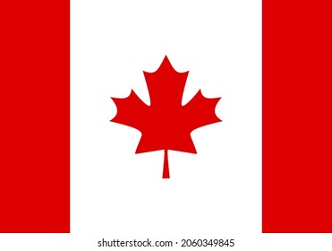 Canadian flag - design isolated for background, Canada flag vector
