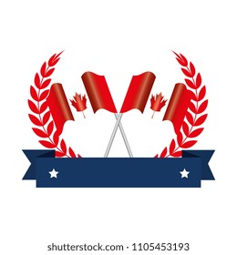 canadian flag emblem icon