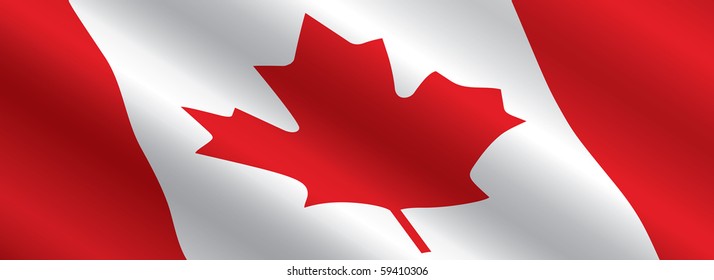 Canadian Flag Flowing