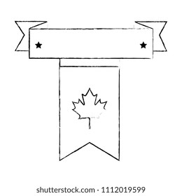 canadian flag garland hanging