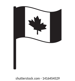 canadian flag happy canada day vector illustration  