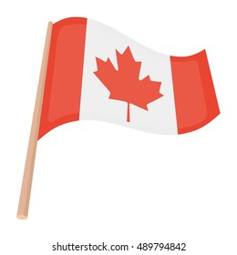 Canadian Flag Icon Cartoon Style Isolated Stock Vector (Royalty Free ...