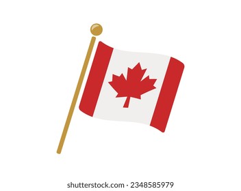 Ilustración vectorial de icono de bandera canadiense