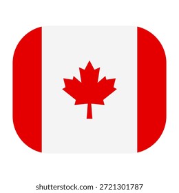 Bandeira canadense ilustrada em vetor sobre fundo branco