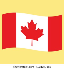 canadian flag illustration vector