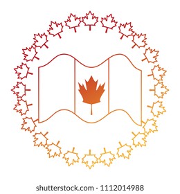 canadian flag with maple leafs lace